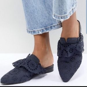 Free People Eyelet Sienna Mules